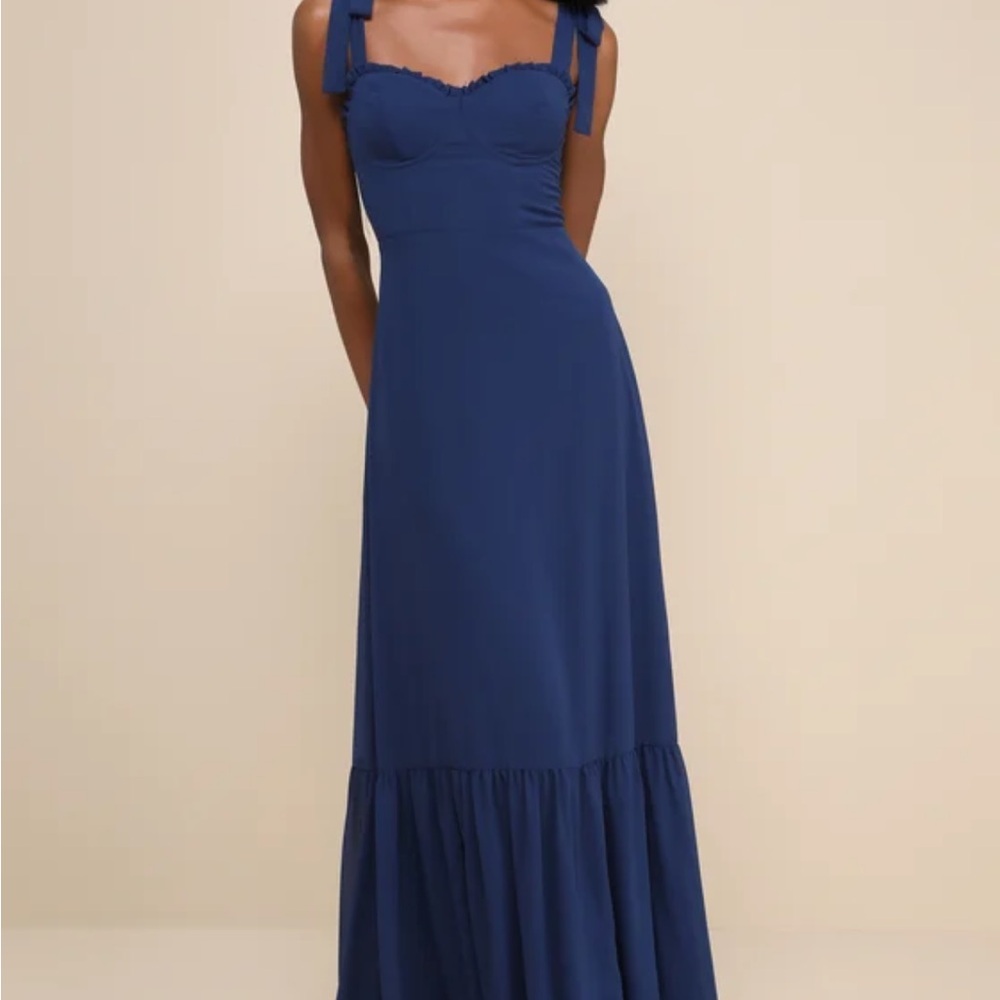 NWT lulus navy blue gown